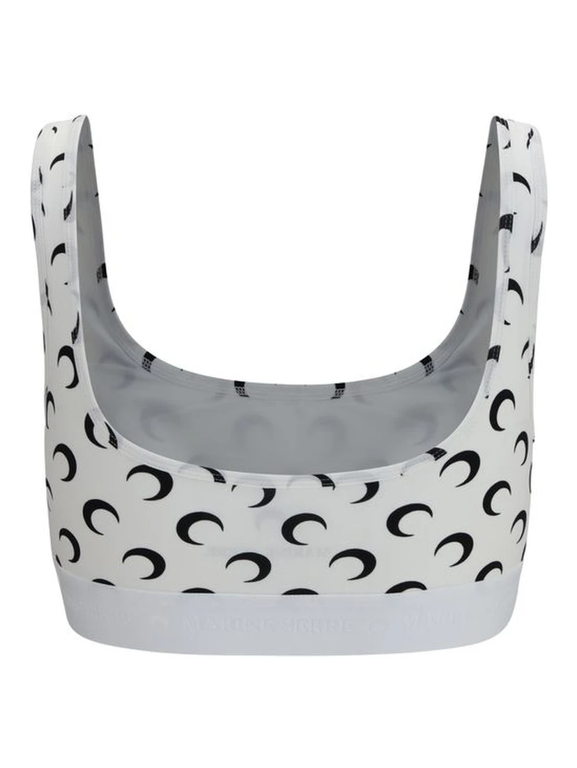 White Polyamide Sport Bra