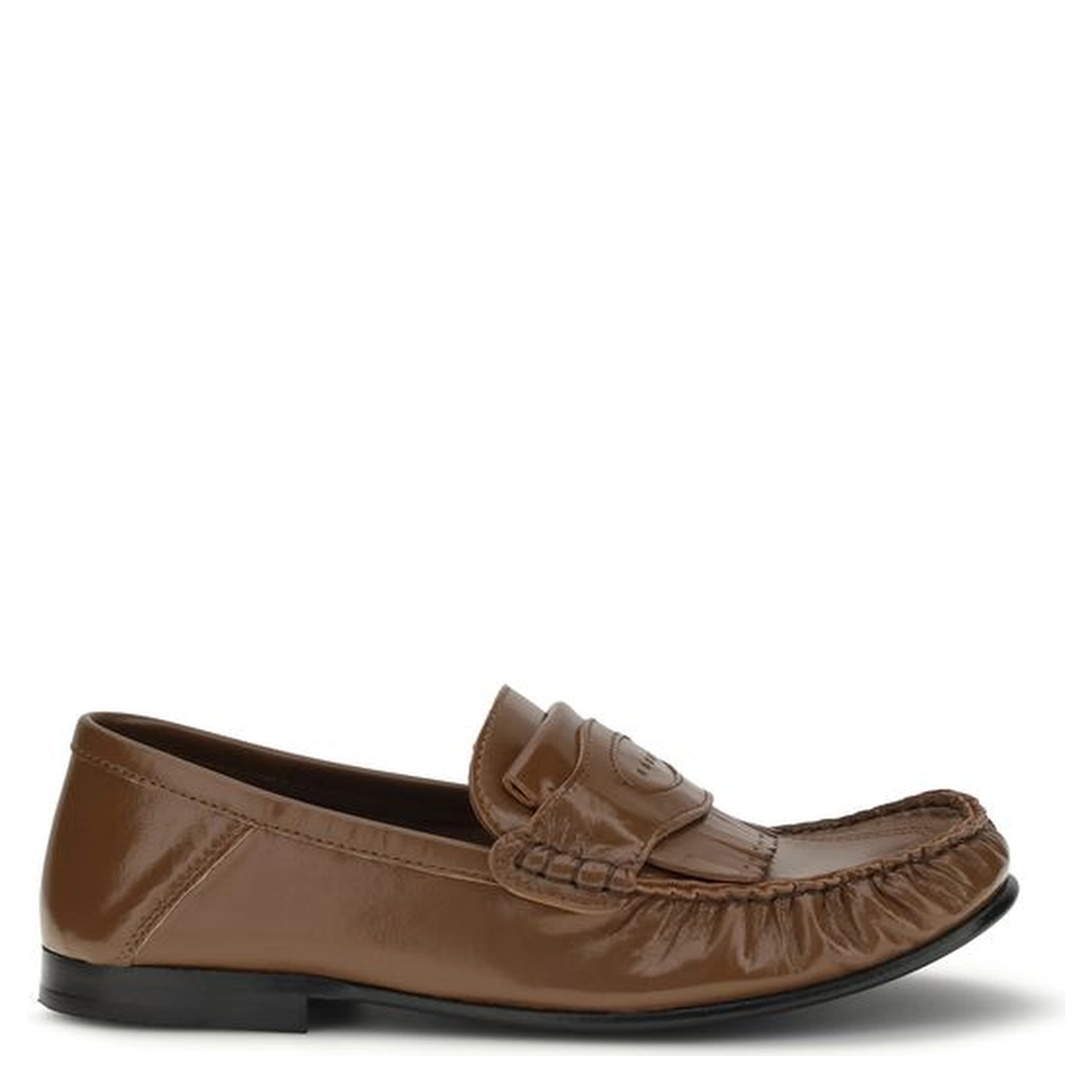 Brown Lamb Ovis Aries Aries Slip-On Loafers