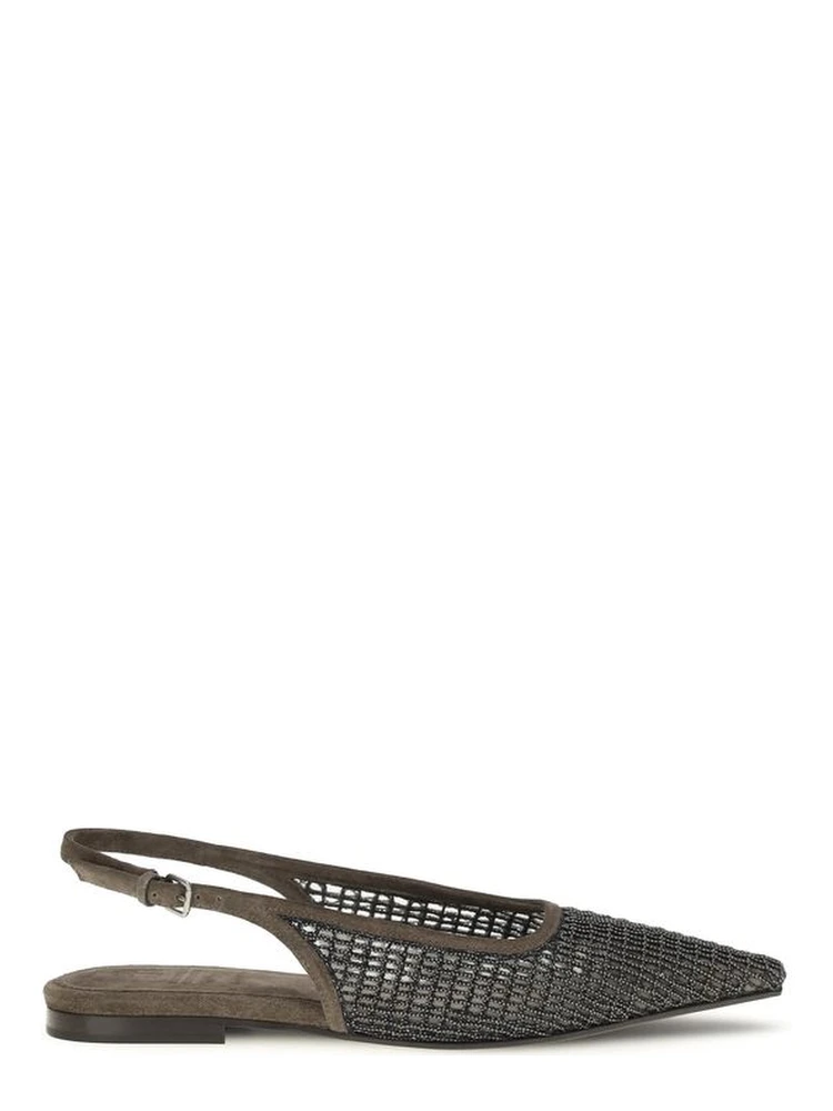 Brown Calf Leather Bos Taurus Ballet Flats