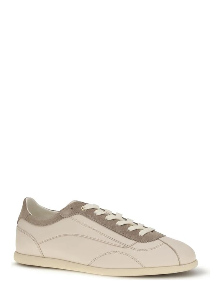 Beige Leather Low Top Sneakers alternative