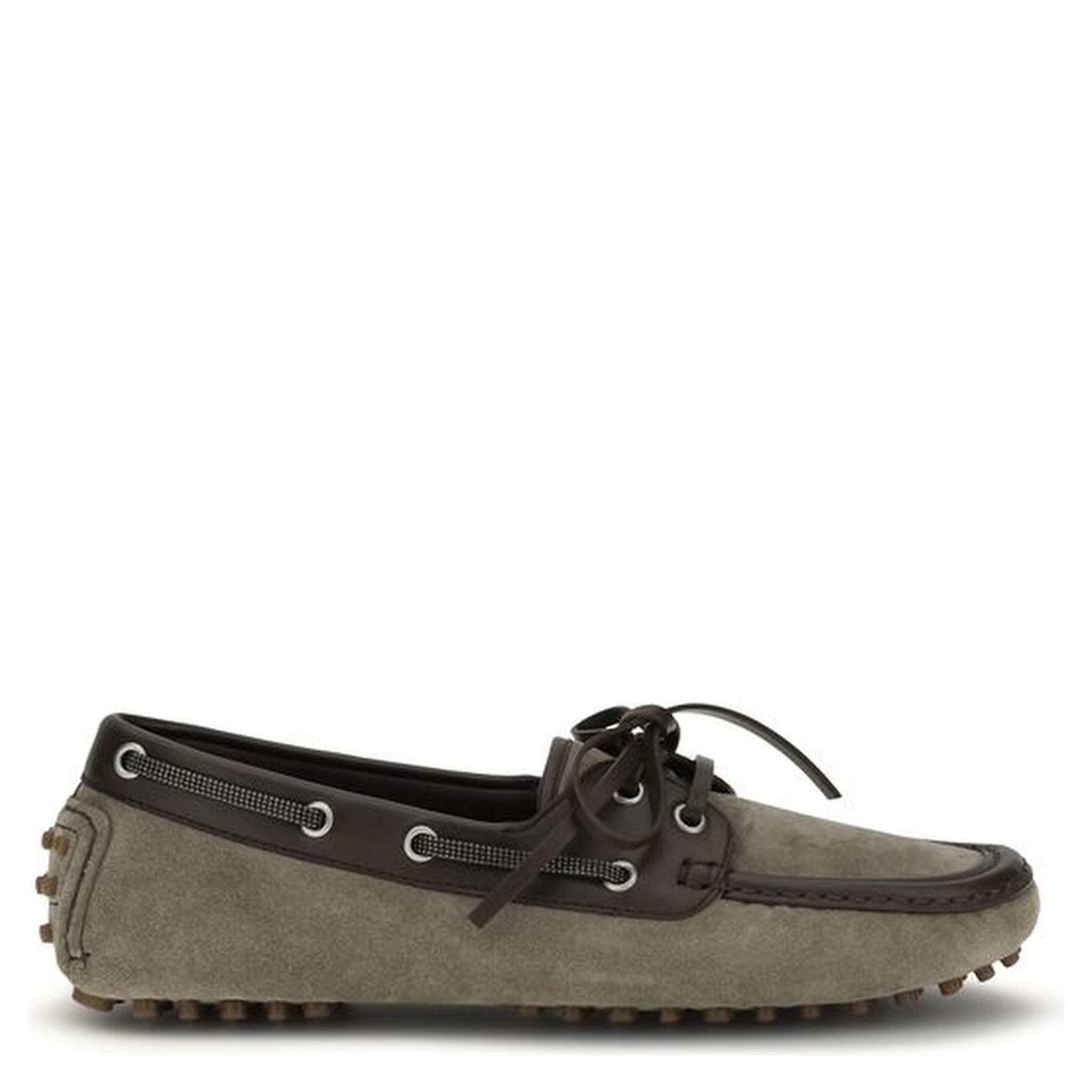 Gray Calf Leather Bos Taurus Slip-On Loafers