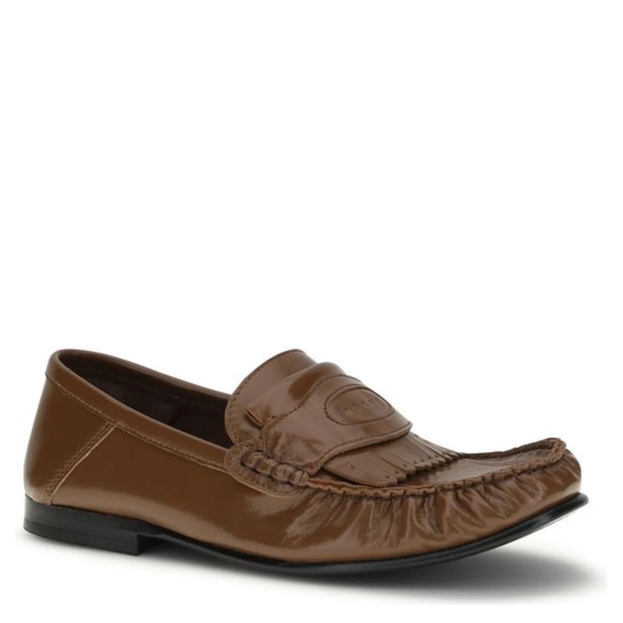 Brown Lamb Ovis Aries Aries Slip-On Loafers