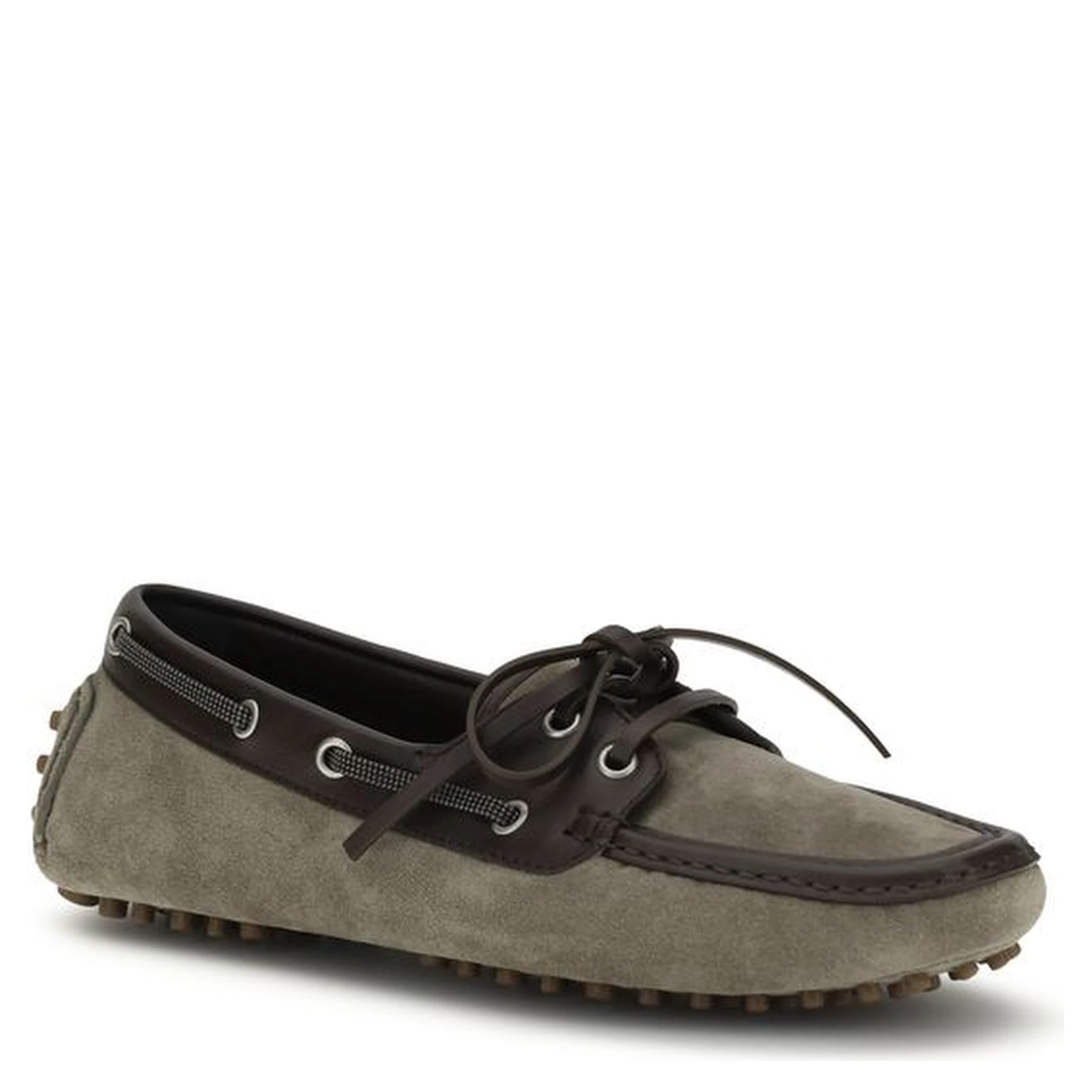Gray Calf Leather Bos Taurus Slip-On Loafers