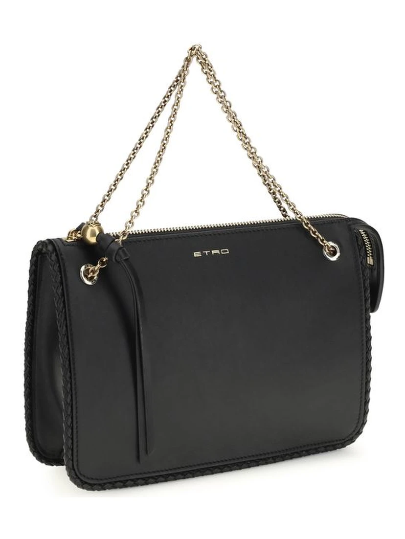 Black Calf Leather Bos Taurus Clutch Bag