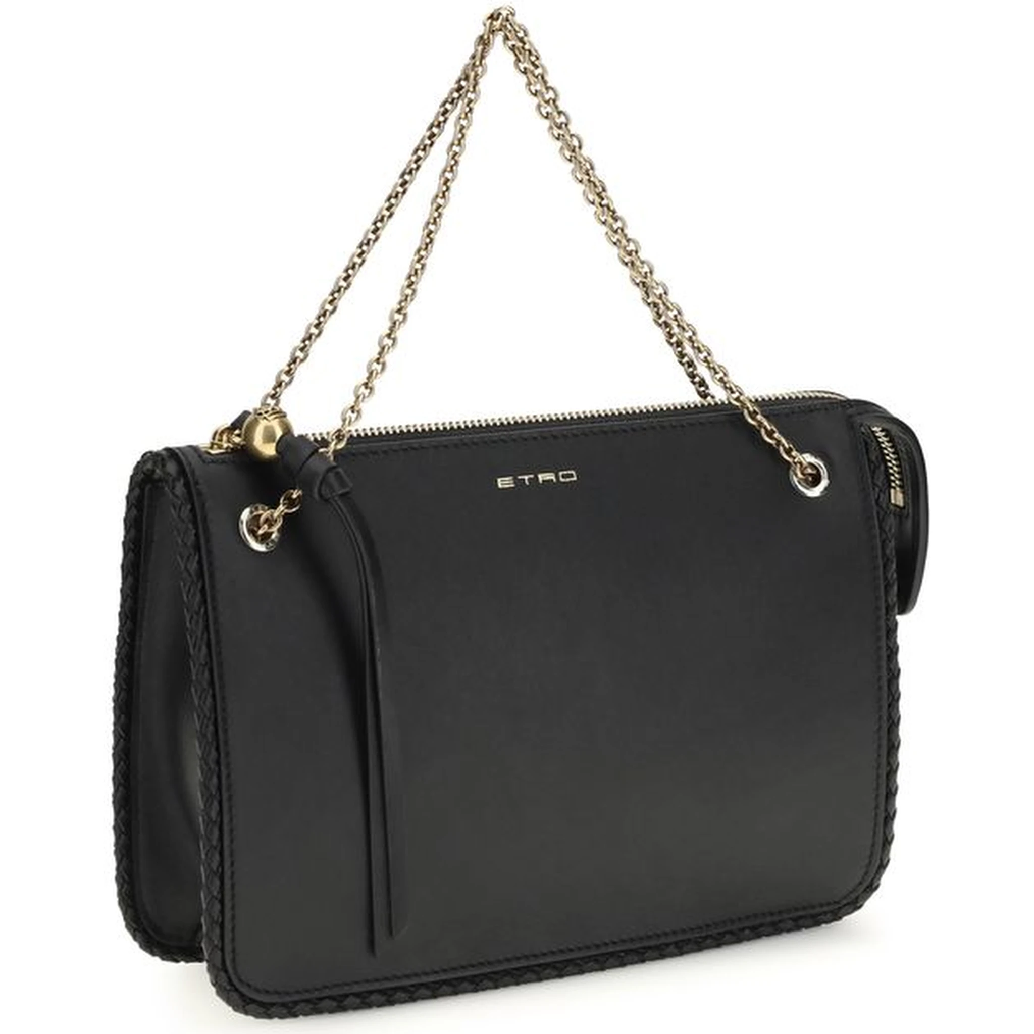 Black Calf Leather Bos Taurus Clutch Bag