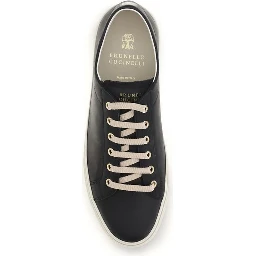 Black Calf Leather Bos Taurus Low Top Sneakers