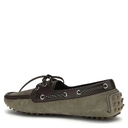 Gray Calf Leather Bos Taurus Slip-On Loafers