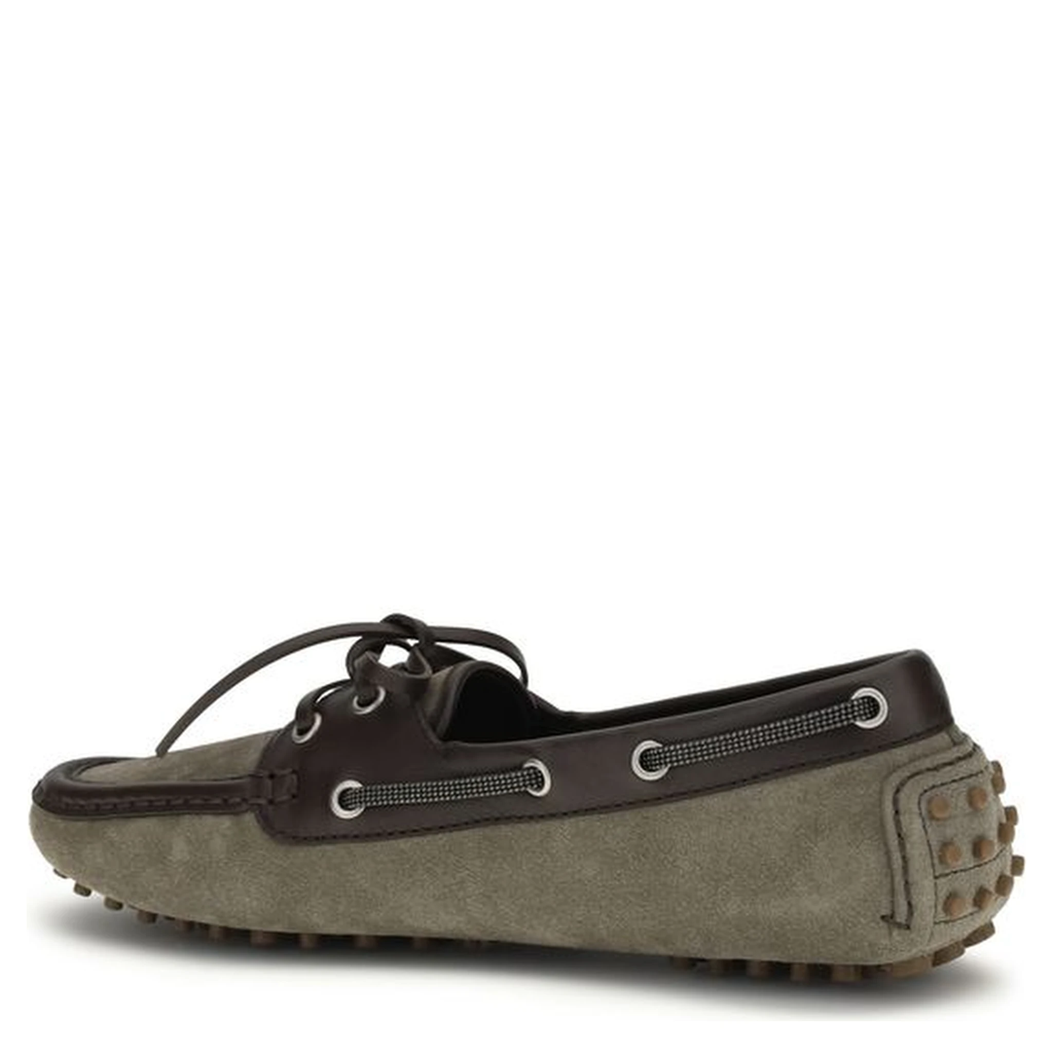 Gray Calf Leather Bos Taurus Slip-On Loafers