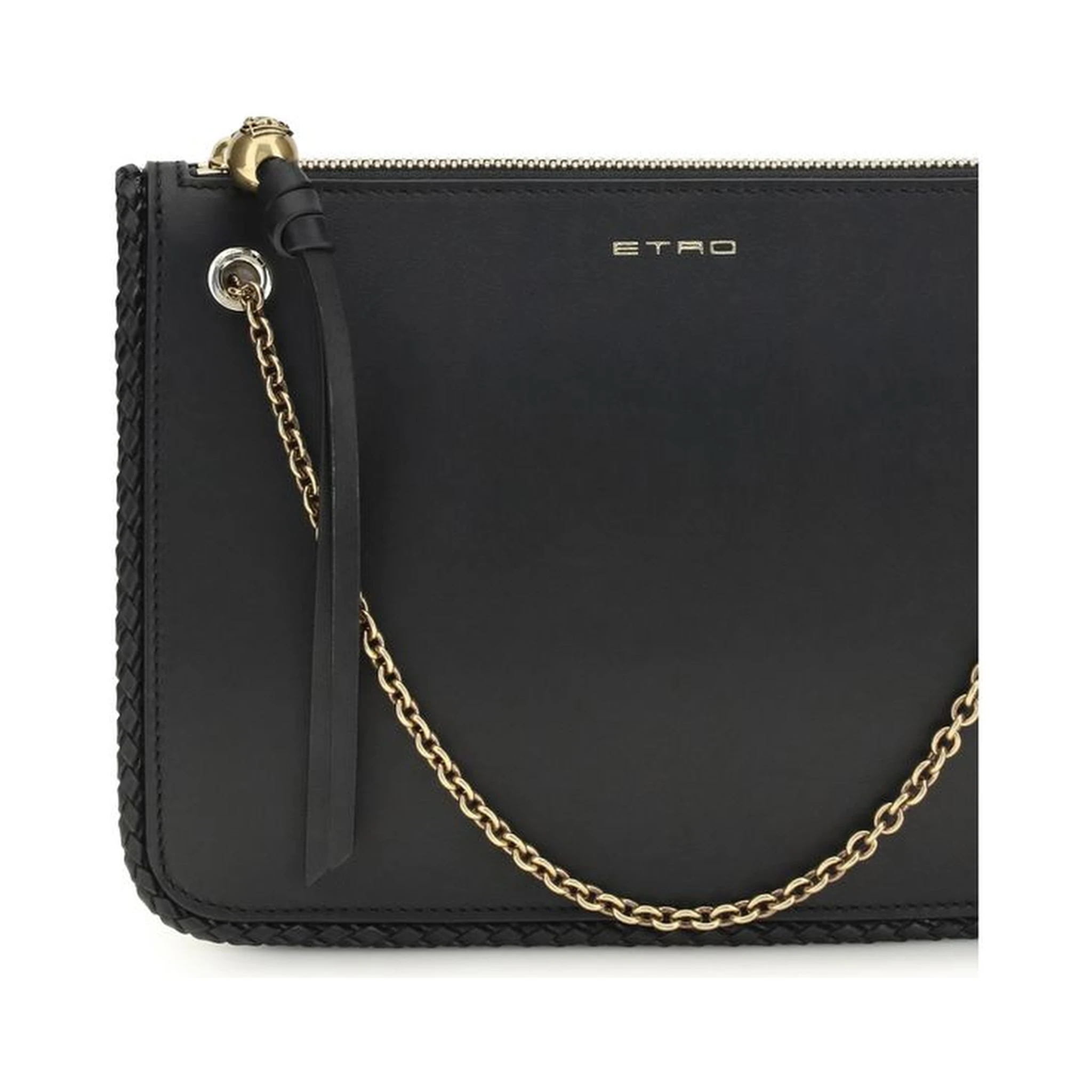 Black Calf Leather Bos Taurus Clutch Bag