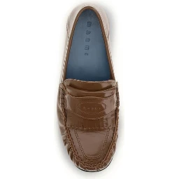 Brown Lamb Ovis Aries Aries Slip-On Loafers
