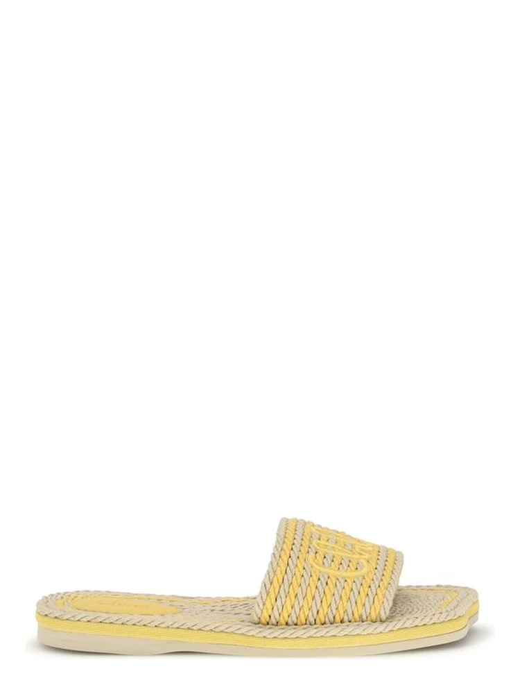 Beige Lamb Ovis Aries Aries Flat Sandals