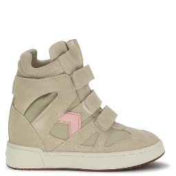 Beige Calf Leather Bos Taurus Chunky Sneakers