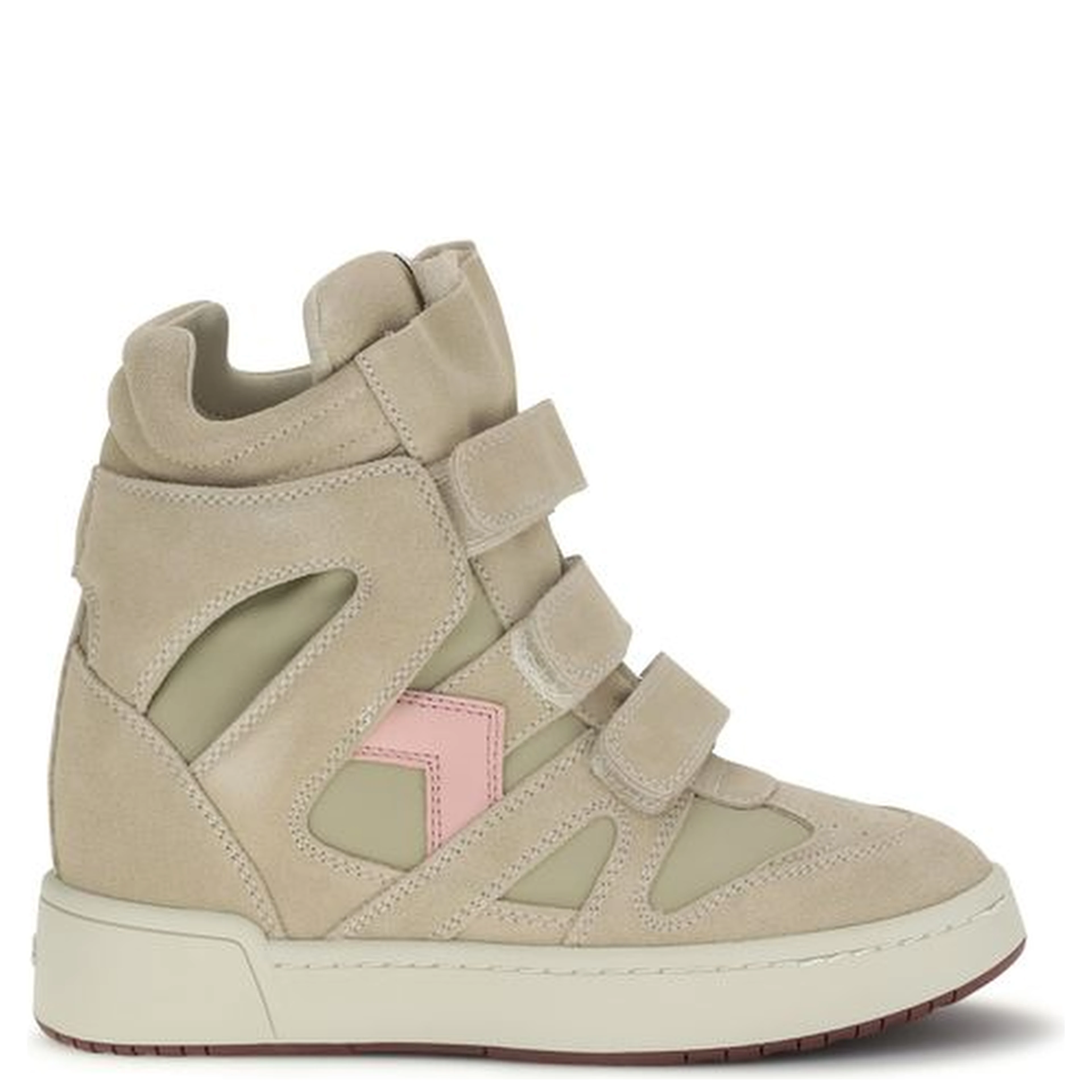 Beige Calf Leather Bos Taurus Chunky Sneakers