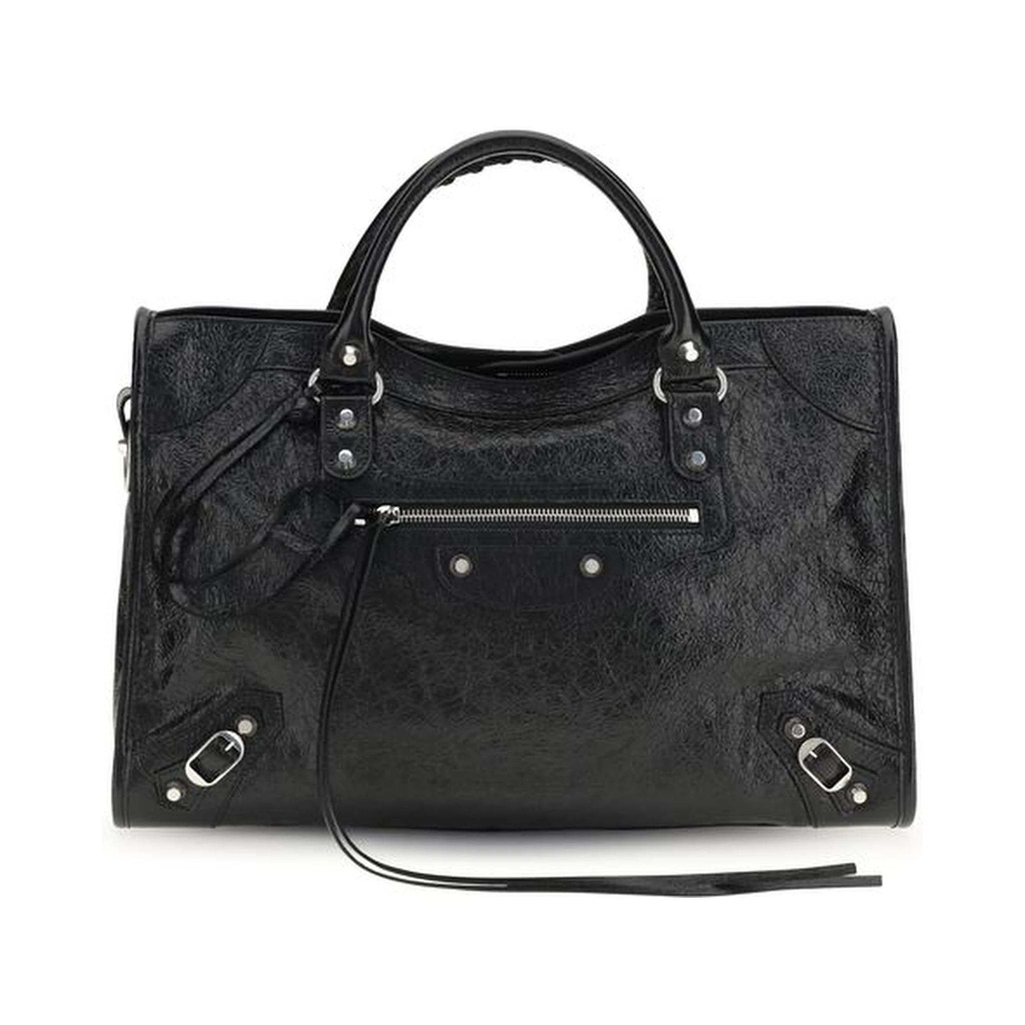 حقيبة كتف من جلد الخروف الأسود (Ovis Aries Aries)