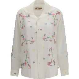 White Cotton Pattern Shirt