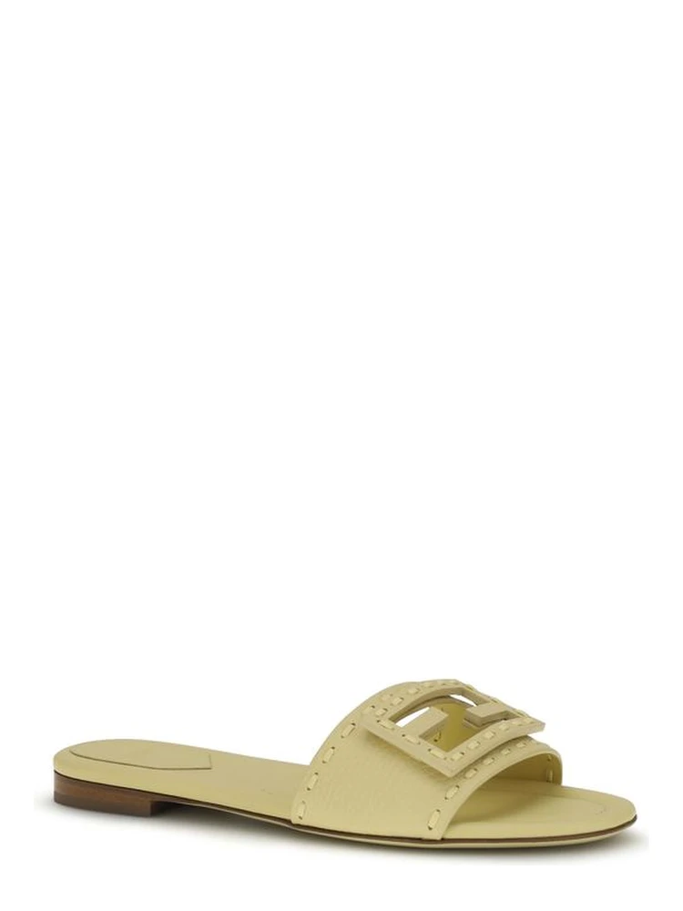 Beige Calf Leather Bos Taurus Flat Sandals alternative
