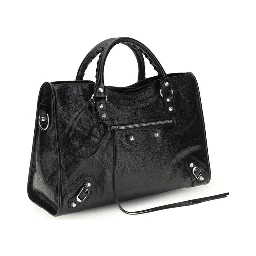 حقيبة كتف من جلد الخروف الأسود (Ovis Aries Aries)