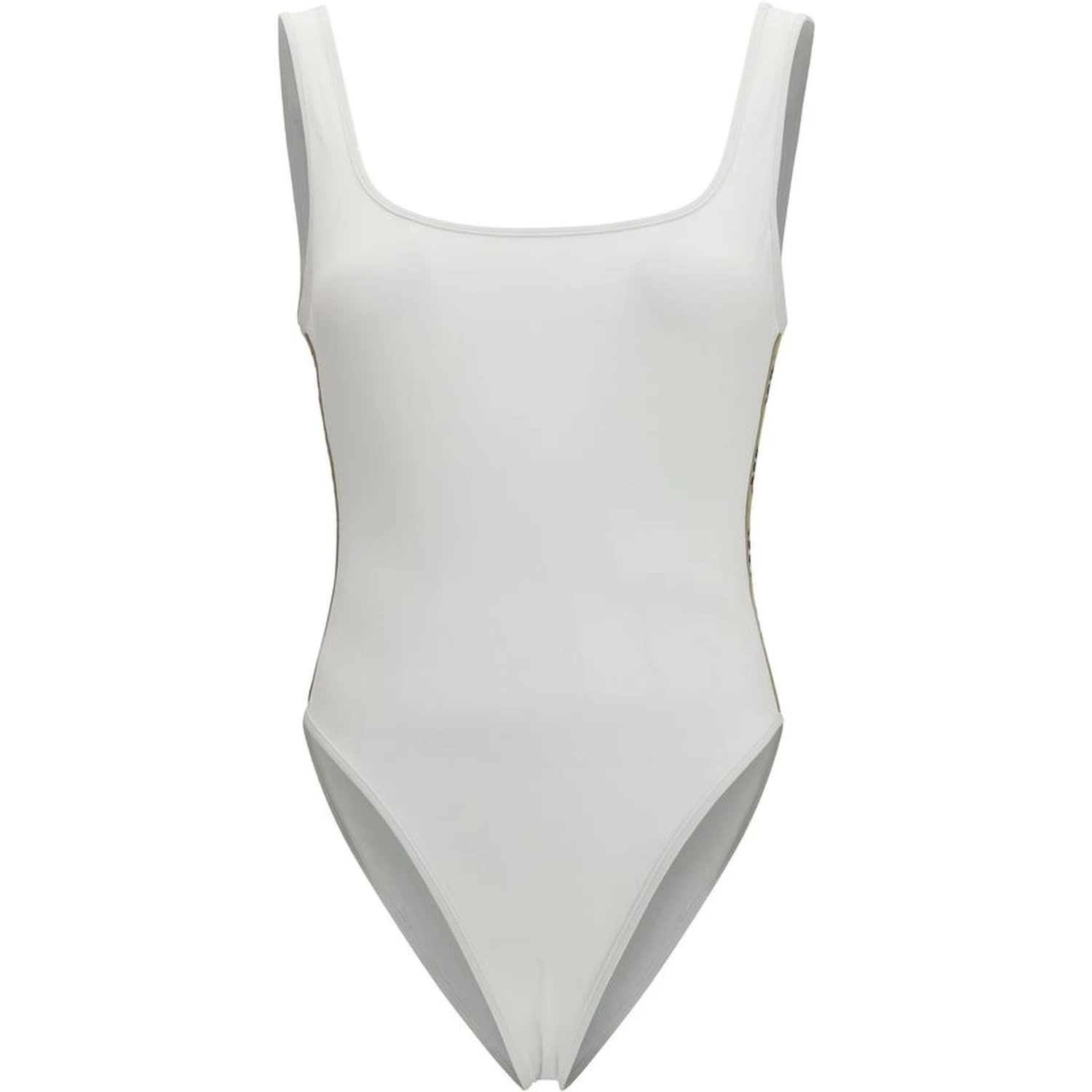 White Polyamide One-Piece Swimsuit