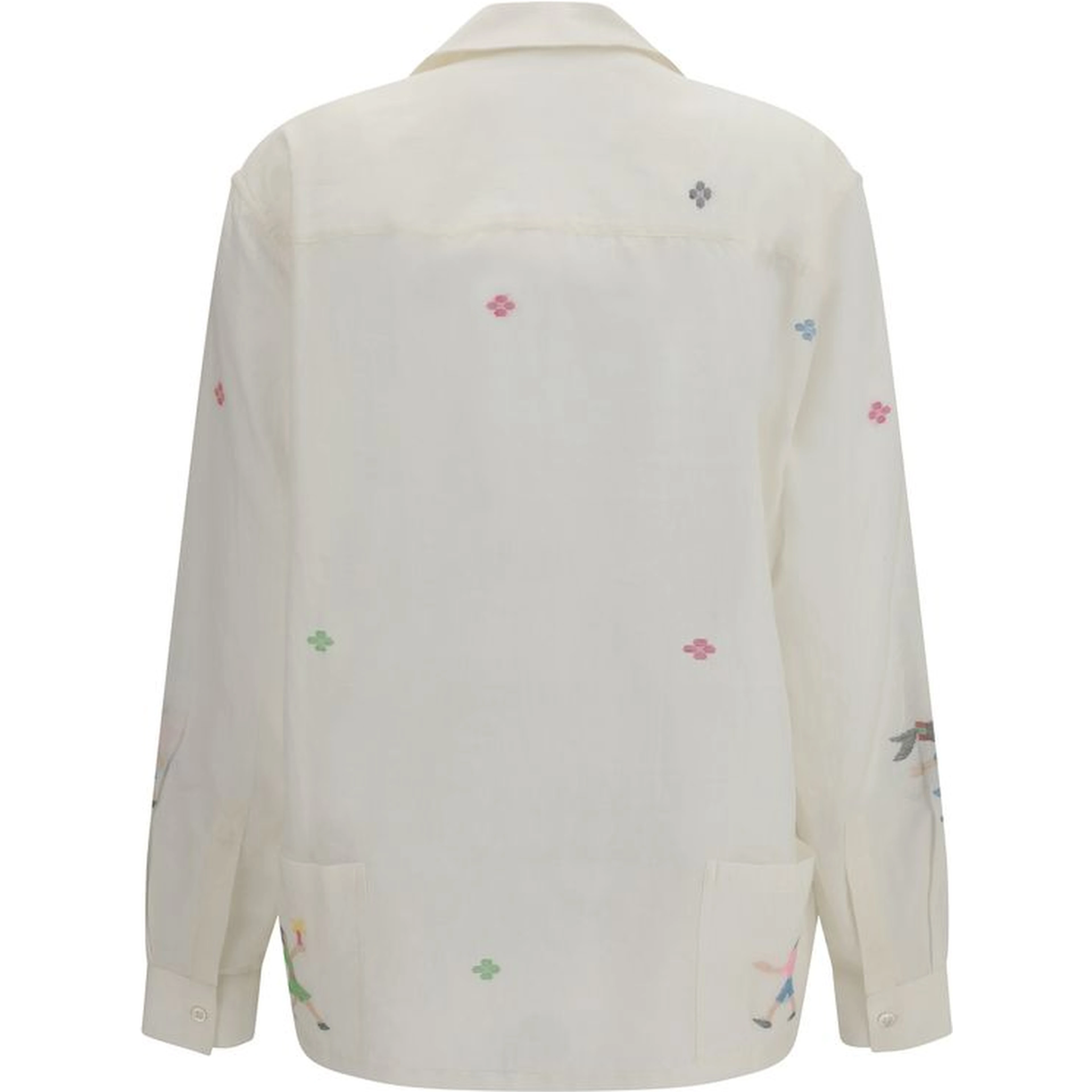 White Cotton Pattern Shirt