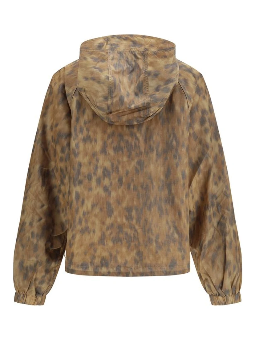 Beige Polyamide Shell Jacket