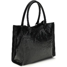 حقيبة كتف من جلد الخروف الأسود (Ovis Aries Aries)