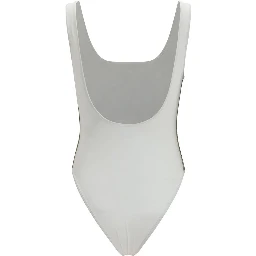White Polyamide One-Piece Swimsuit