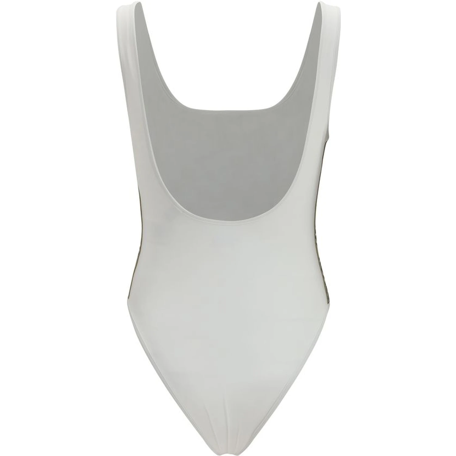 White Polyamide One-Piece Swimsuit