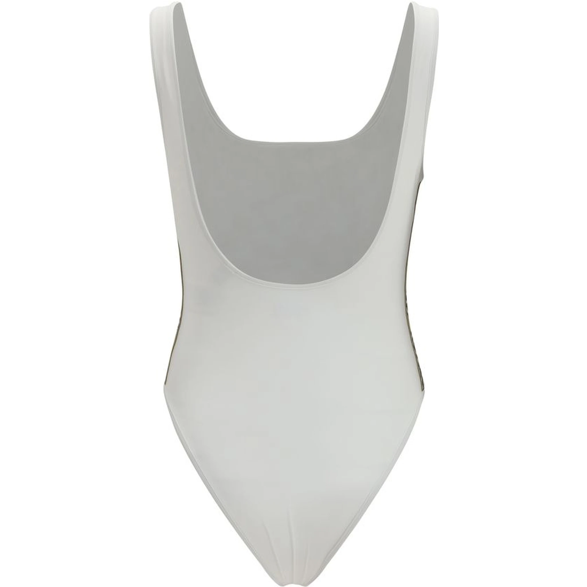 White Polyamide One-Piece Swimsuit