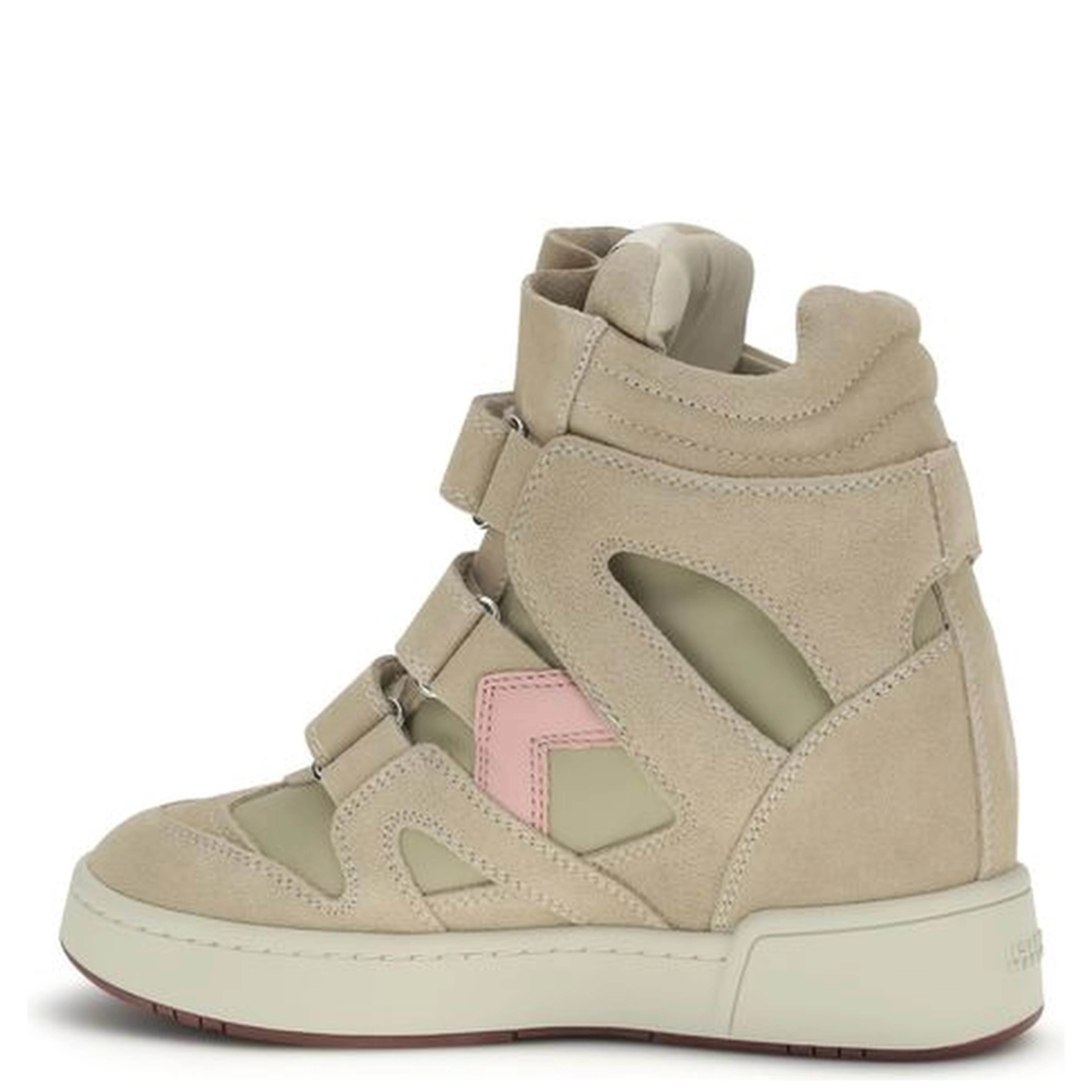 Beige Calf Leather Bos Taurus Chunky Sneakers