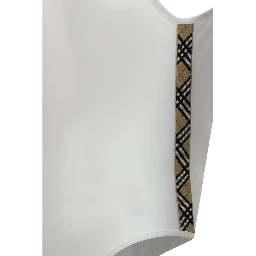 White Polyamide One-Piece Swimsuit
