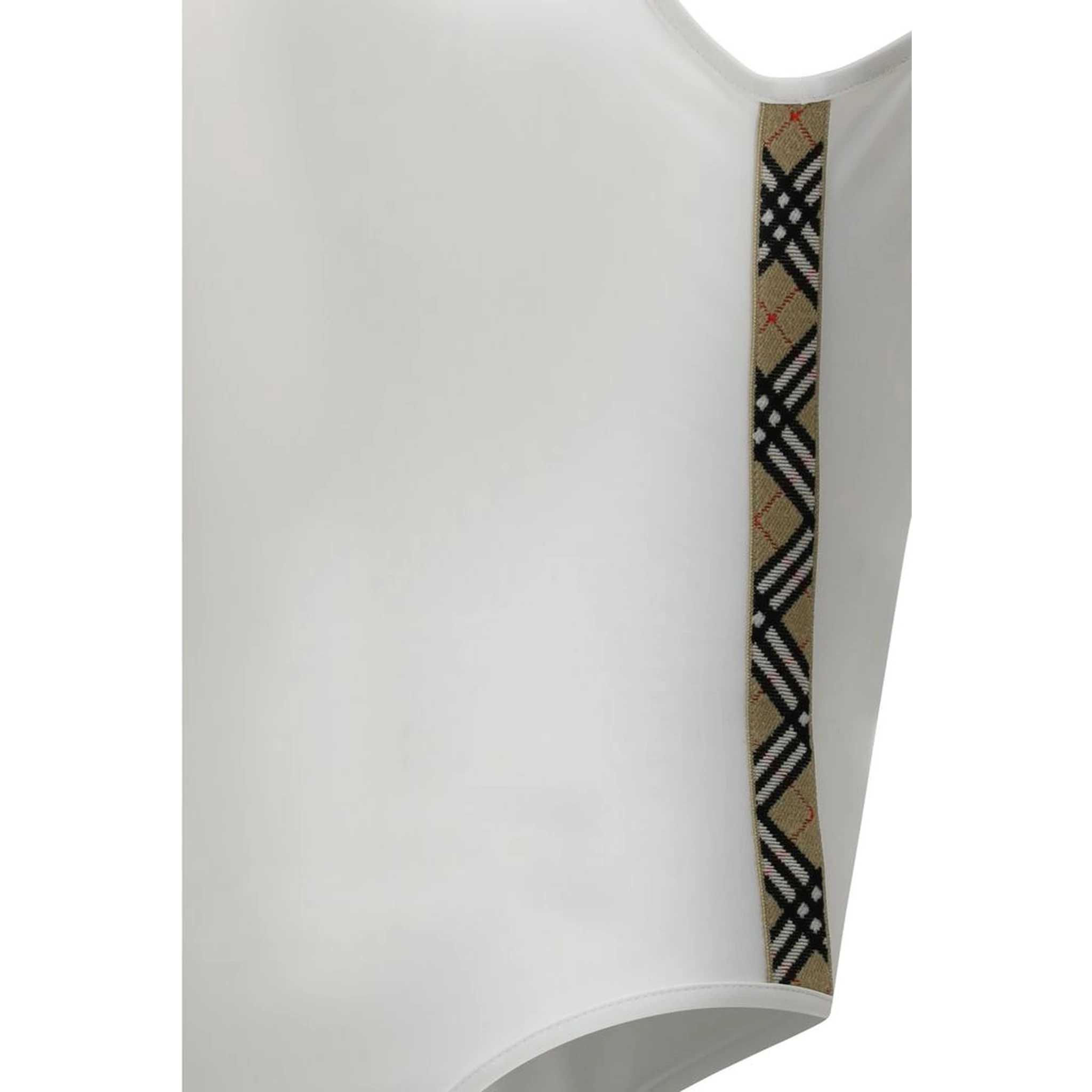 White Polyamide One-Piece Swimsuit