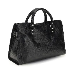 حقيبة كتف من جلد الخروف الأسود (Ovis Aries Aries)