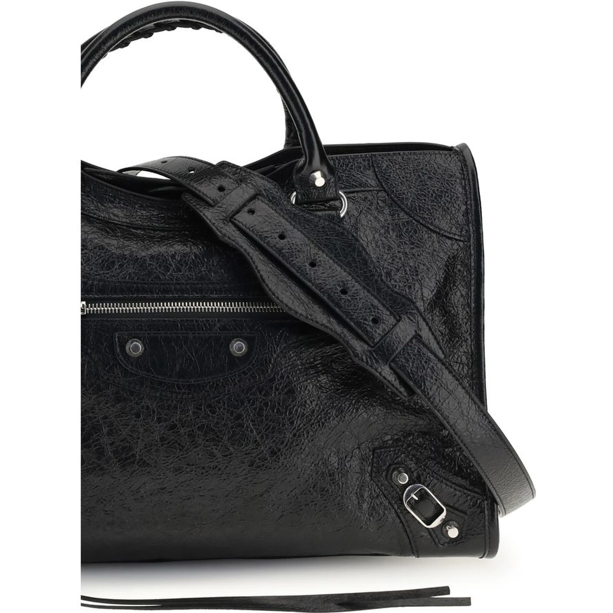 حقيبة كتف من جلد الخروف الأسود (Ovis Aries Aries)