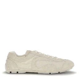 Beige Calf Leather Bos Taurus Sneakers