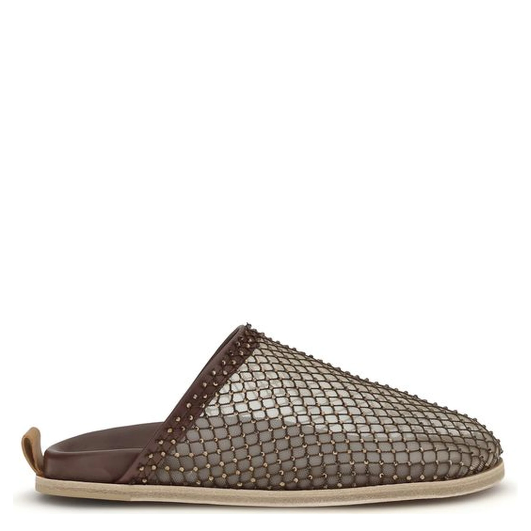 Brown Calf Leather Bos Taurus Mules