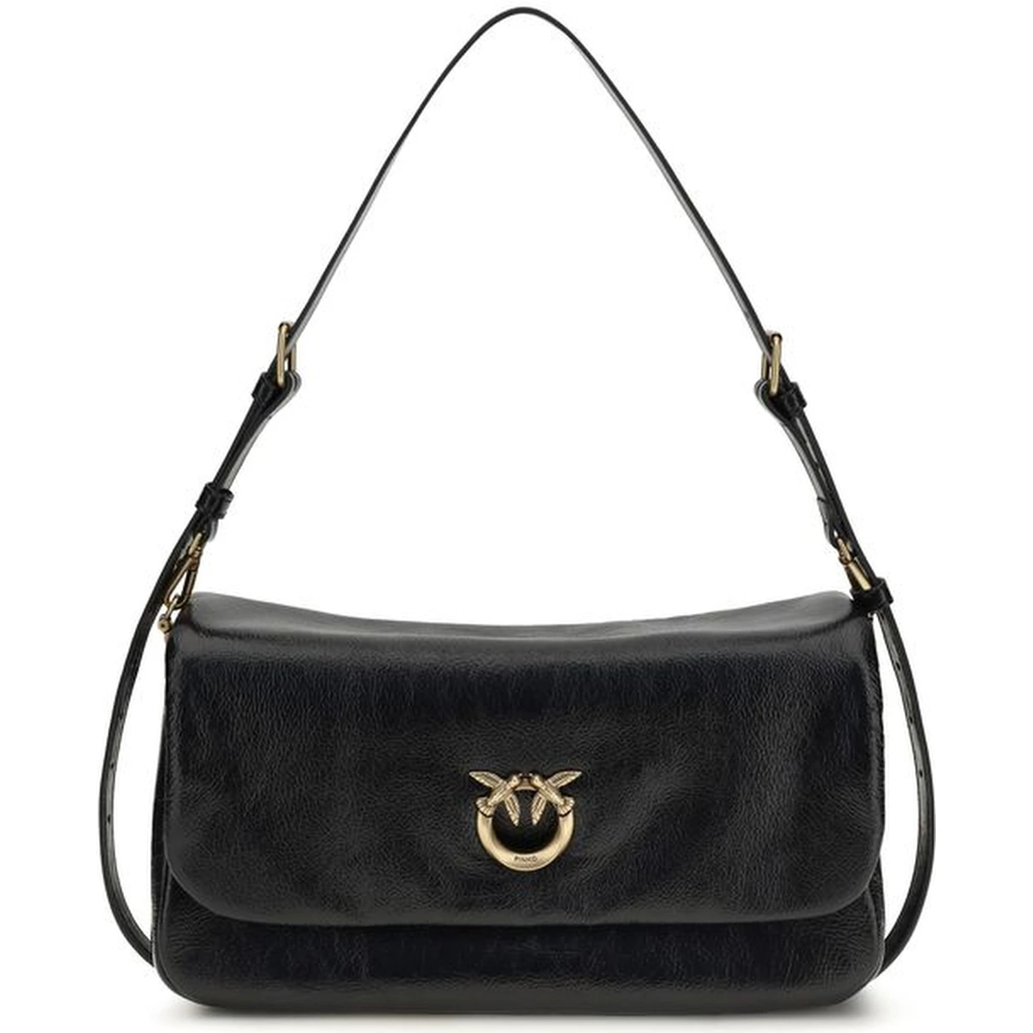 Black Calf Leather Bos Taurus Shoulder Bag