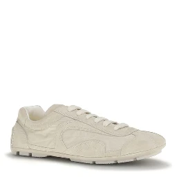 Beige Calf Leather Bos Taurus Sneakers