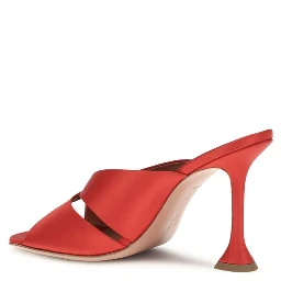 Multicolor Silk Stiletto Heel Sandals