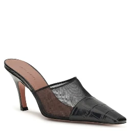 Black Calf Leather Bos Taurus Mules