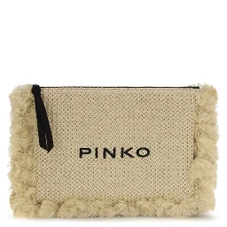 Beige Polypropylene Shoulder Bag