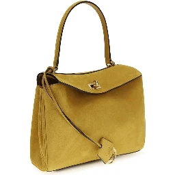 Beige Calf Leather Bos Taurus Shoulder Bag