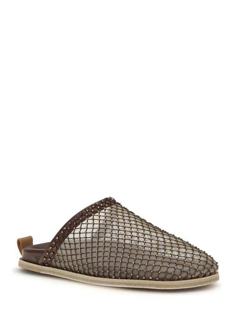 Brown Calf Leather Bos Taurus Mules alternative