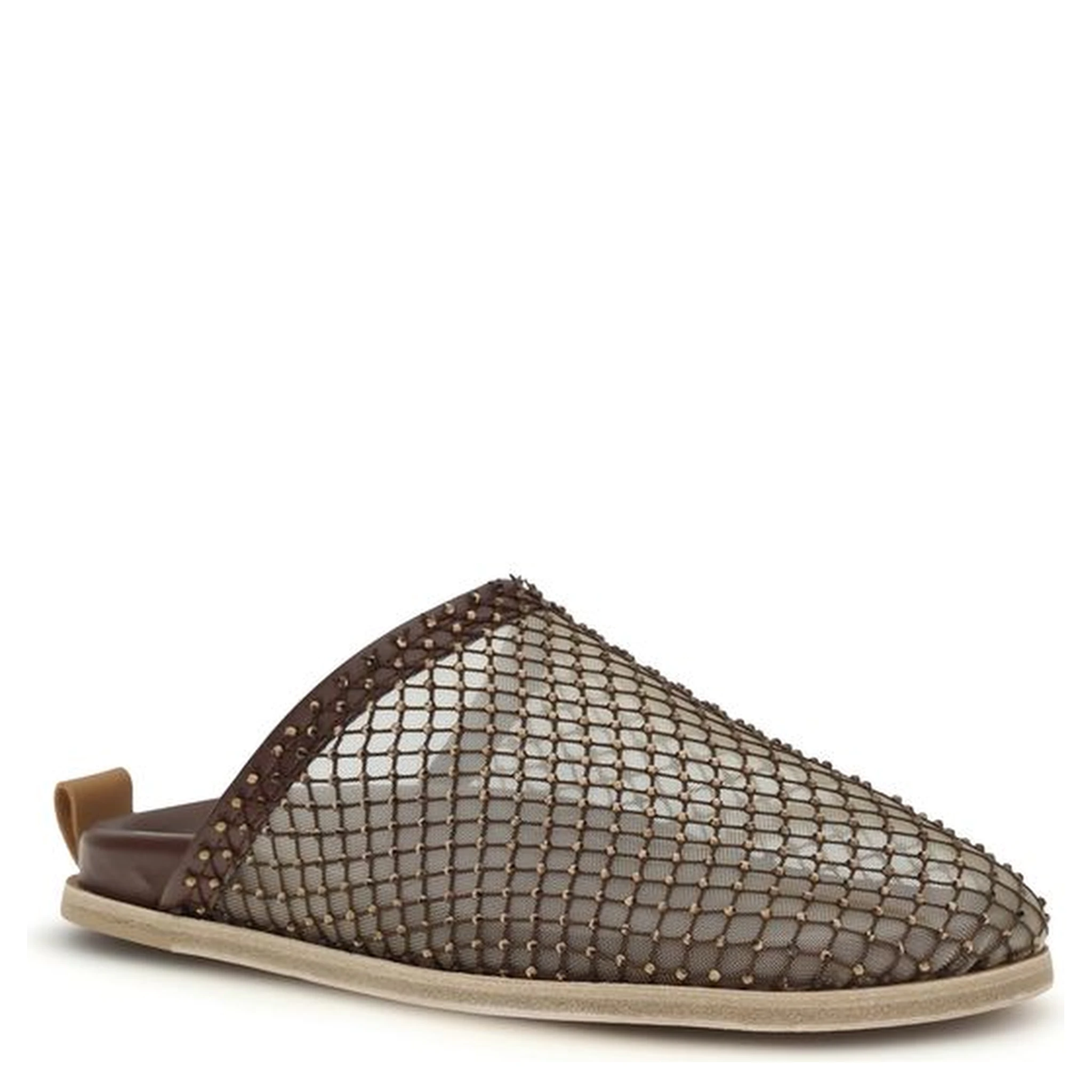 Brown Calf Leather Bos Taurus Mules