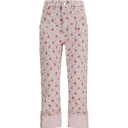 Multicolor Cotton Casual Pants