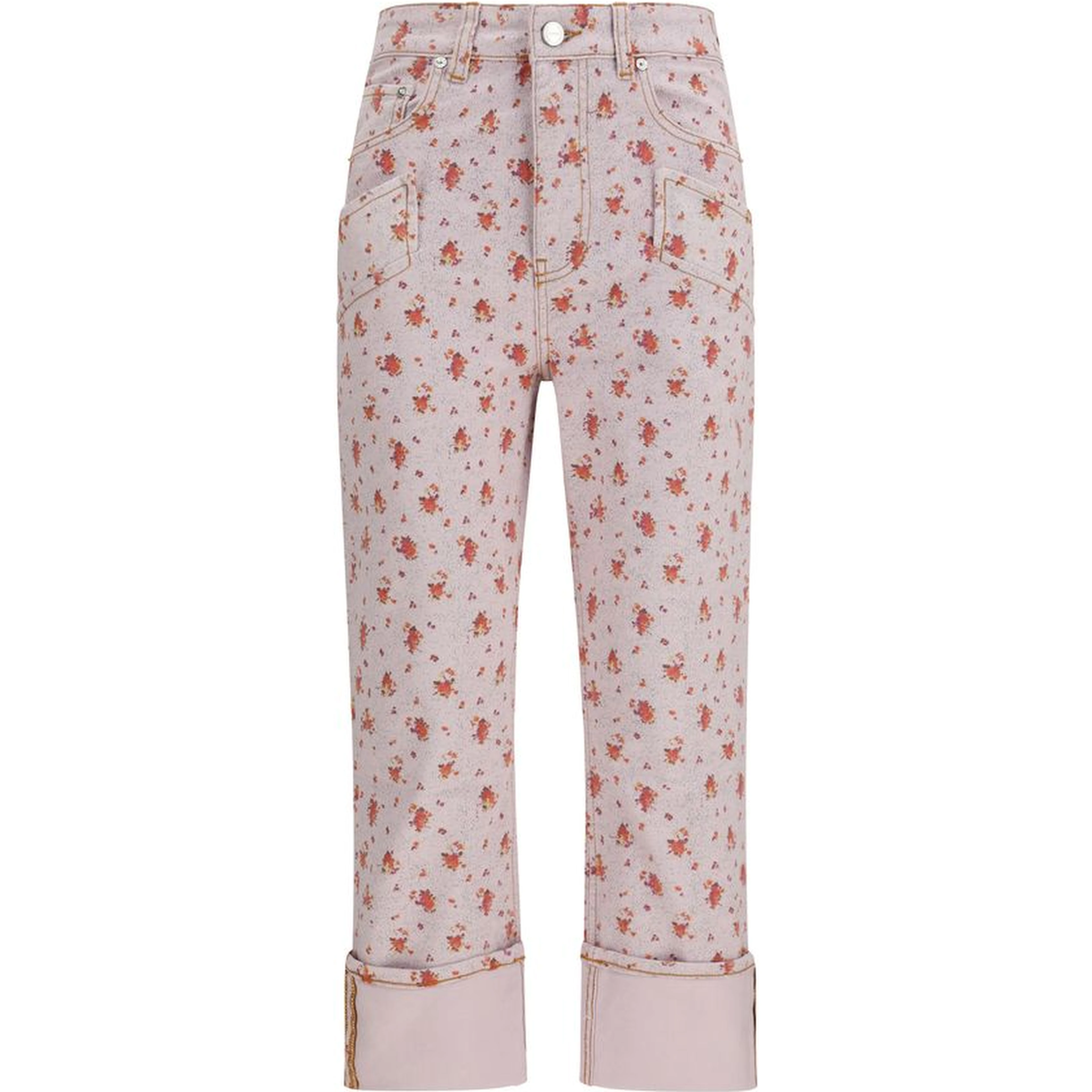 Multicolor Cotton Casual Pants