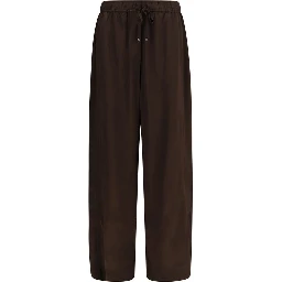Brown Acetate Casual Pants