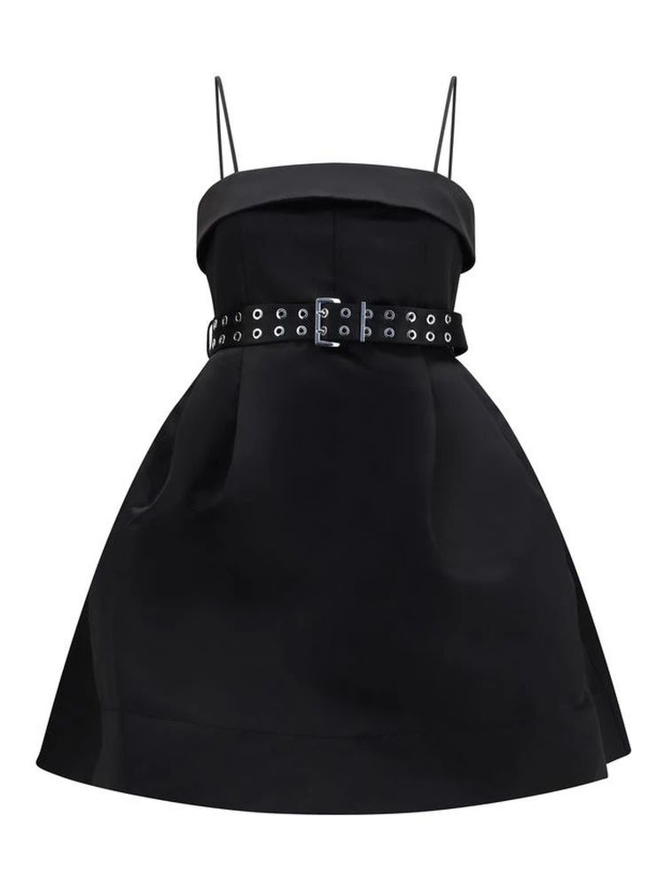 Black Polyester Casual Dress