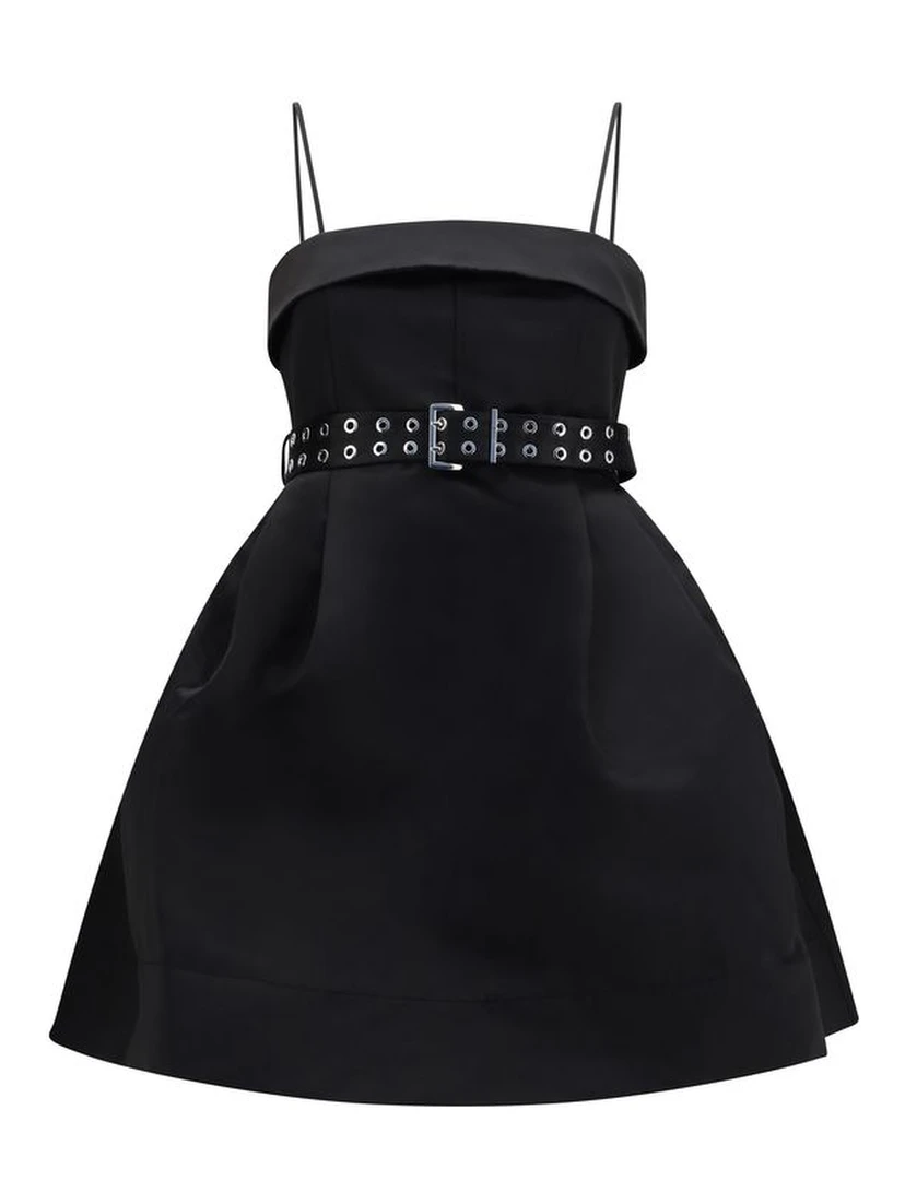 Black Polyester Casual Dress