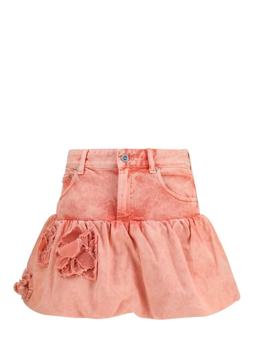 Multicolor Cotton Mini Skirt