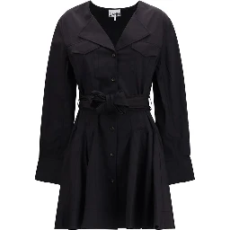 Black Cotton Casual Dress